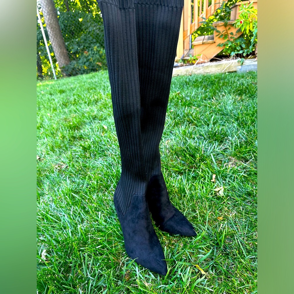 Long high hill boots